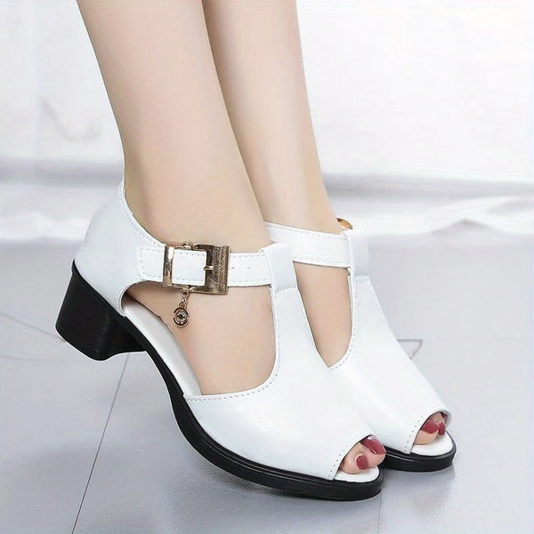 Women's Elegant Open-Toe Chunky Heel Sandals