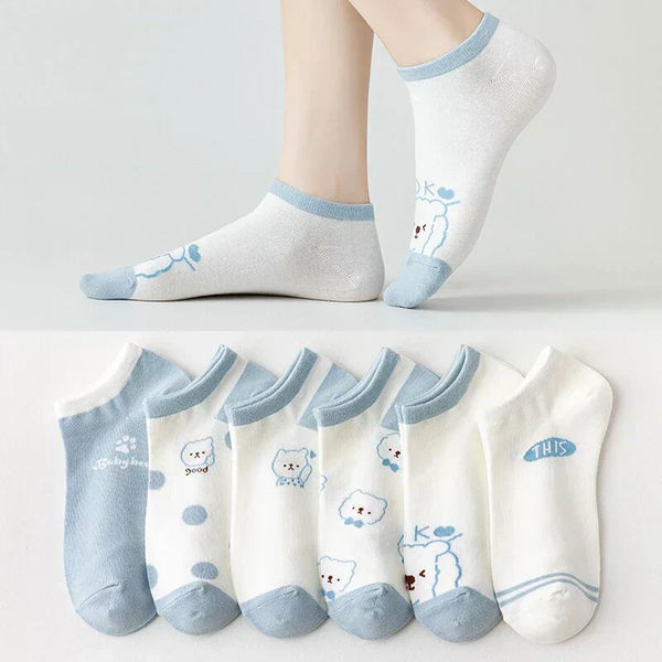 Fuzzy Bear Squad Socks - 5 pairs