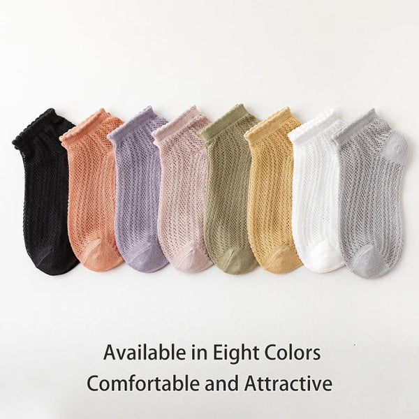 Elegant Mesh Socks 8-Pairs